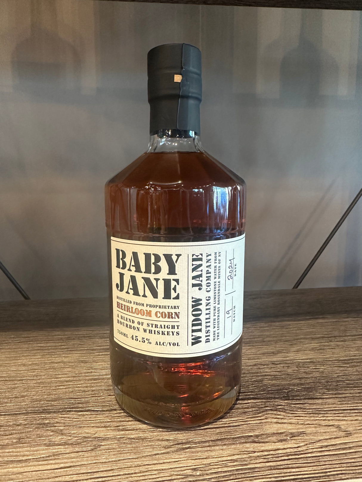 Widow Jane Baby Jane Blended Bourbon 91 proof Heirloom corn