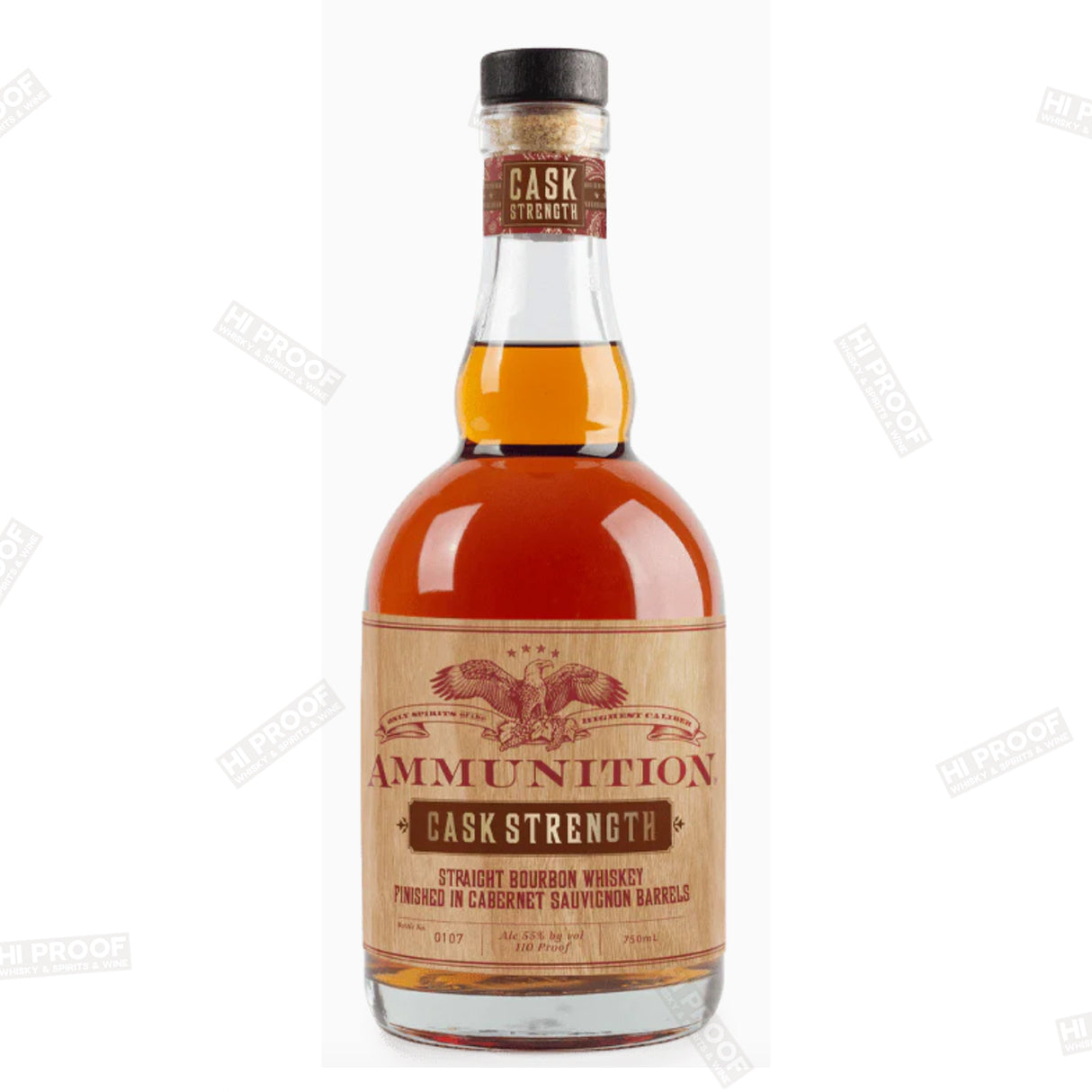 AMMUNITION CASK STRENGTH FINISHED IN CABERNET SAUVIGNON BARREL BOURBON 750ML