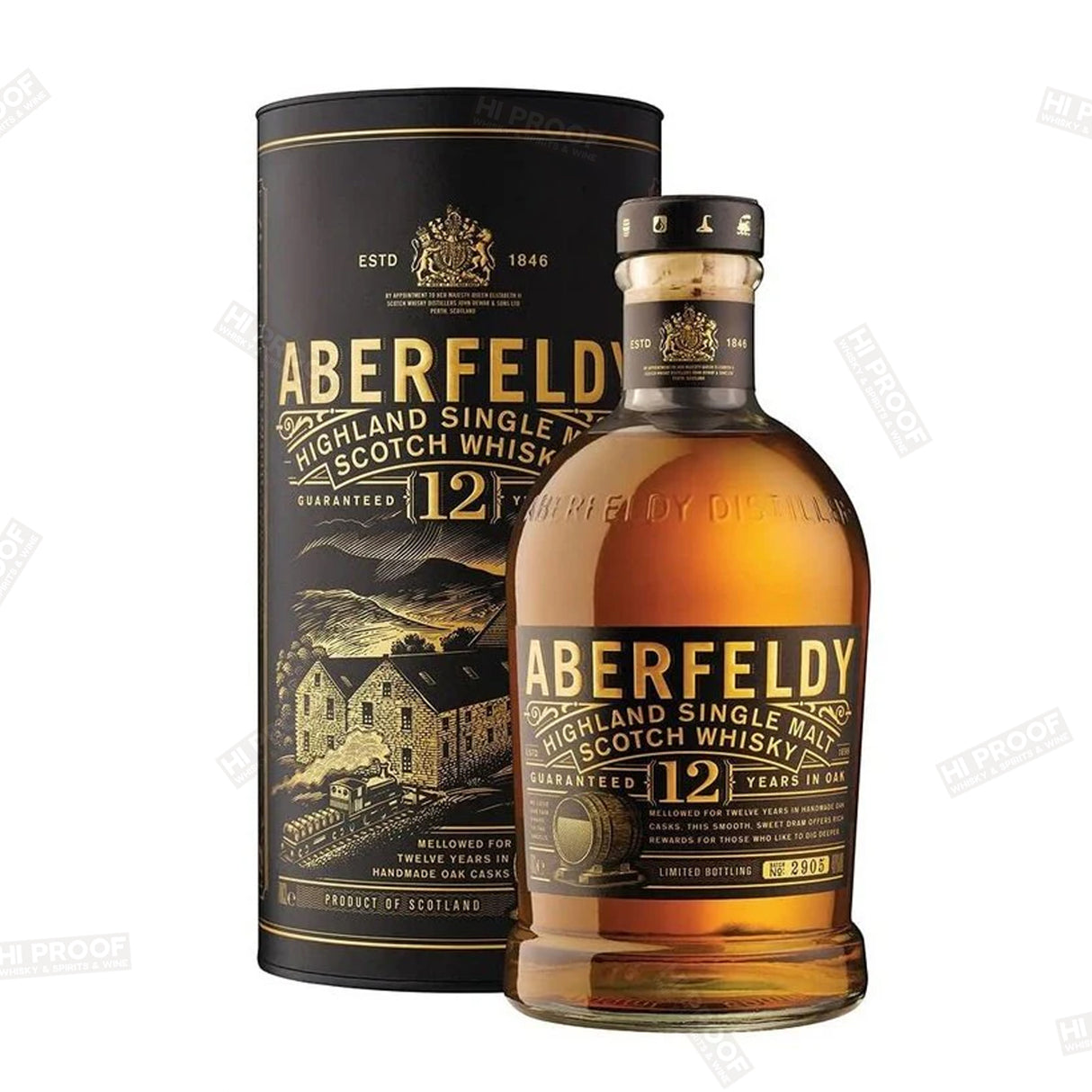 Aberfeldy 12 Year Old Highland Single Malt Scotch Whisky Tin Box 750ml