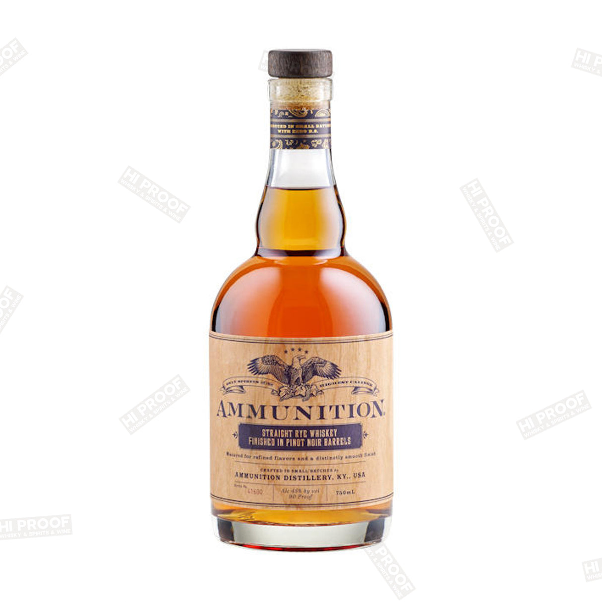 Ammunition Pinot Noir Barrel Finished Straight Rye Whiskey 750ml