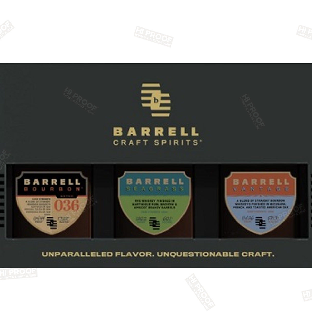 Barrell Craft Spirits 200 ML Sample Gift Box (Bourbon batch 36, Seagrass, Vantage)