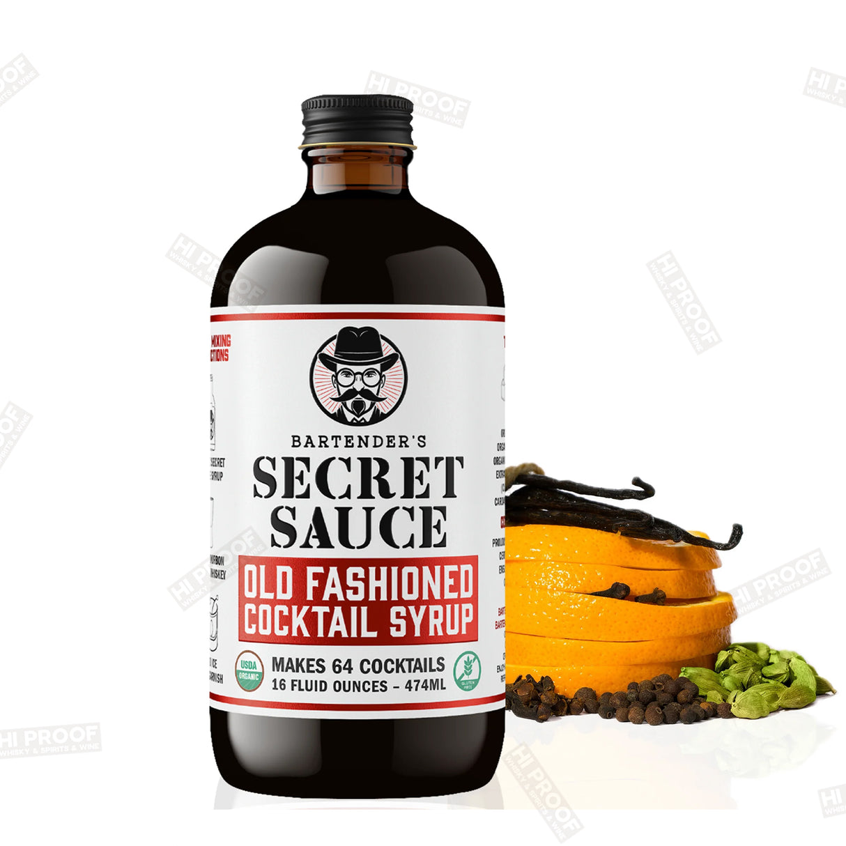 Bartender's Secret Sauce Old Fashioned Cocktail Syrup - 16 Ounces (474ml)