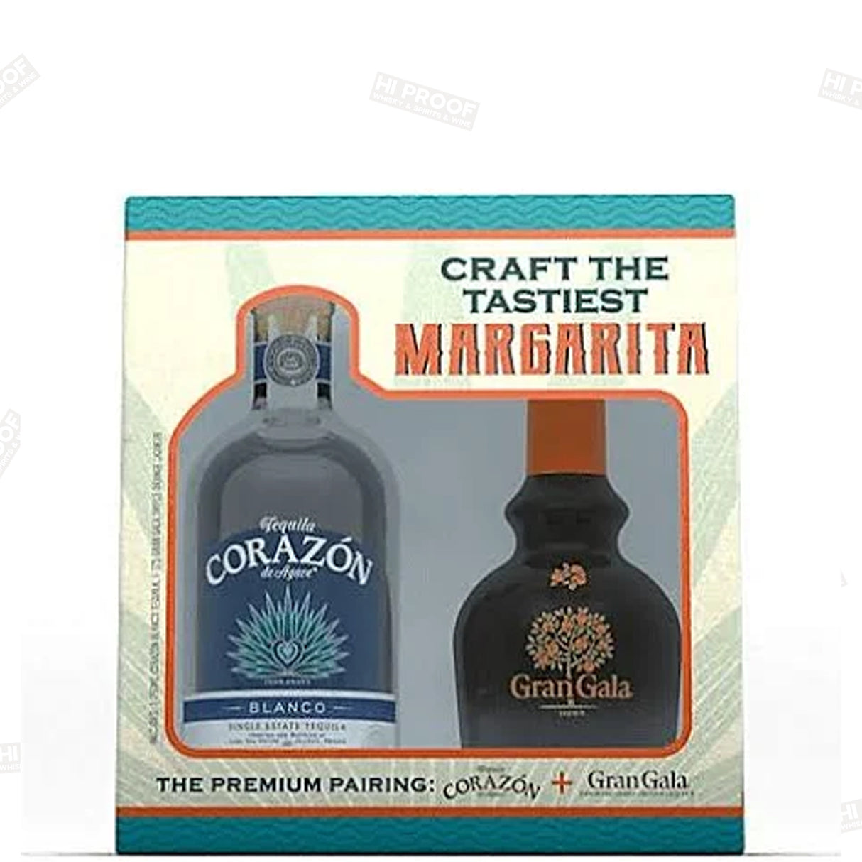 Corazon Blanco Tequila and Gran Gala Liqueur Gift Set (Margarita Cocktail Kit)