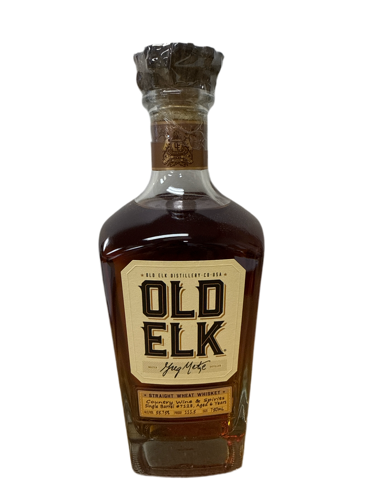 OLD ELK Straight Wheat 6YR 111.5 PROOF BARREL #7128 750ml