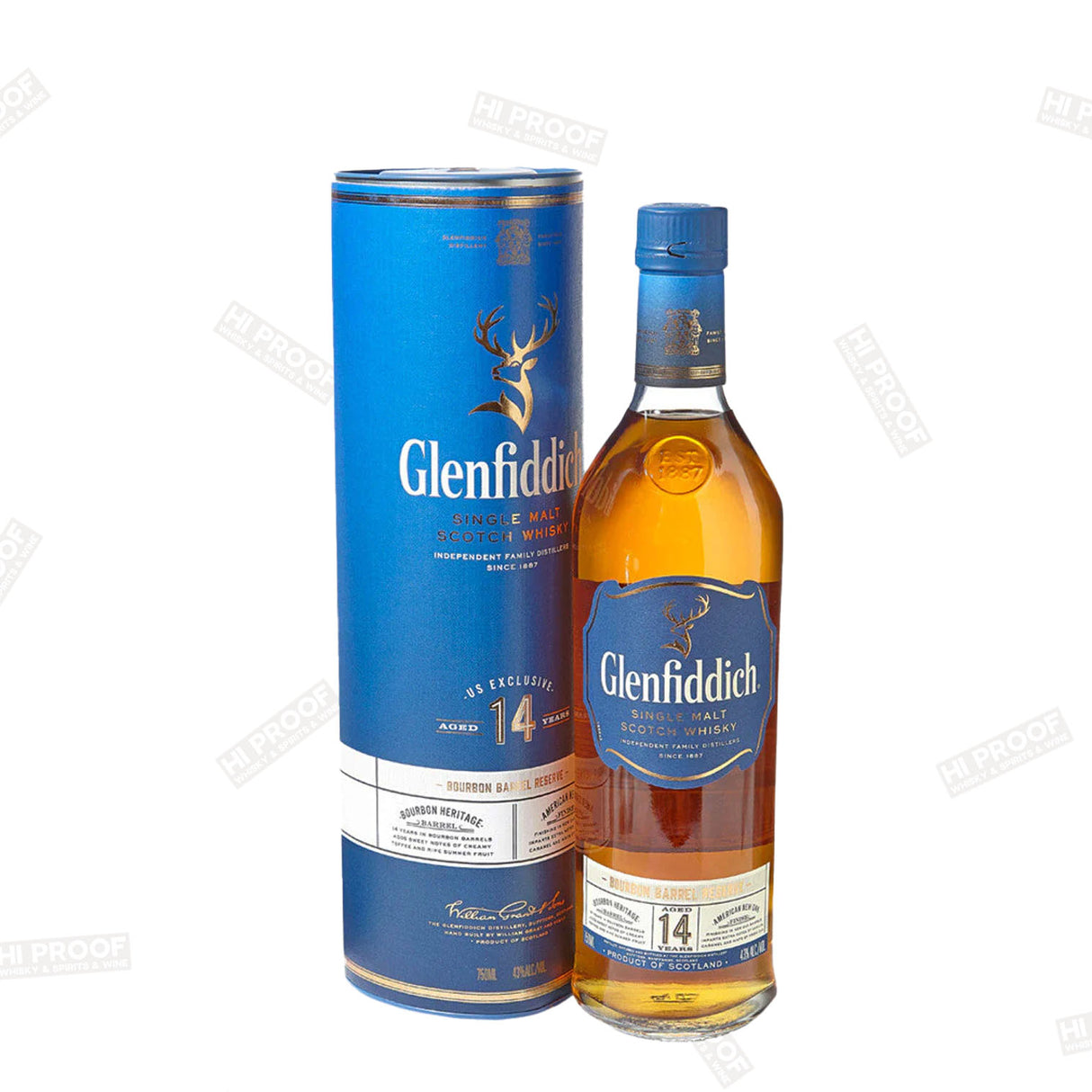 Glenfiddich Bourbon Barrel Reserve 14 Year Old Single Malt Scotch Whisky