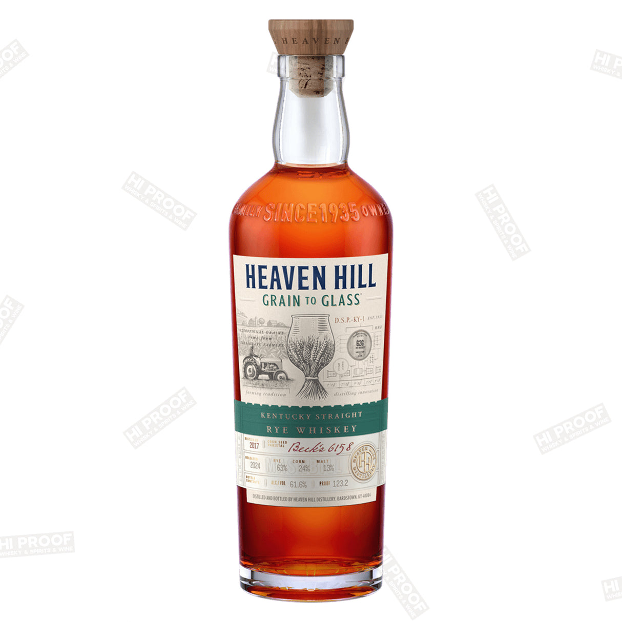 HEAVEN HILL GRAIN TO GLASS KENTUCKY STRAIGHT RYE WHISKEY 700ml