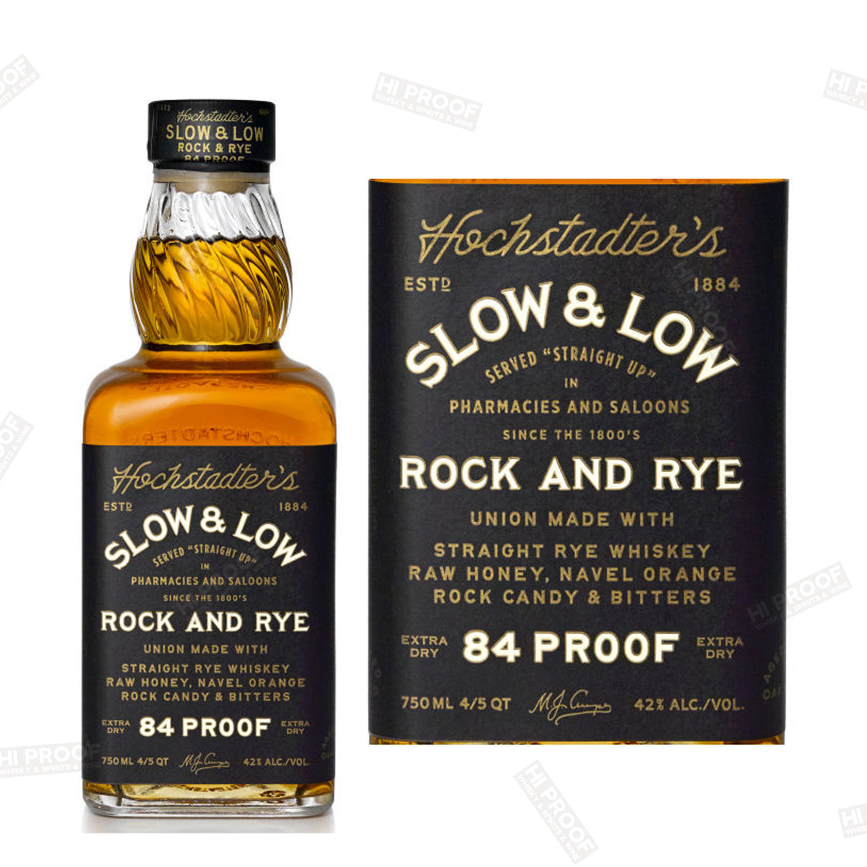 Hochstadter's Slow & Low Rock and Rye Whiskey 750ml