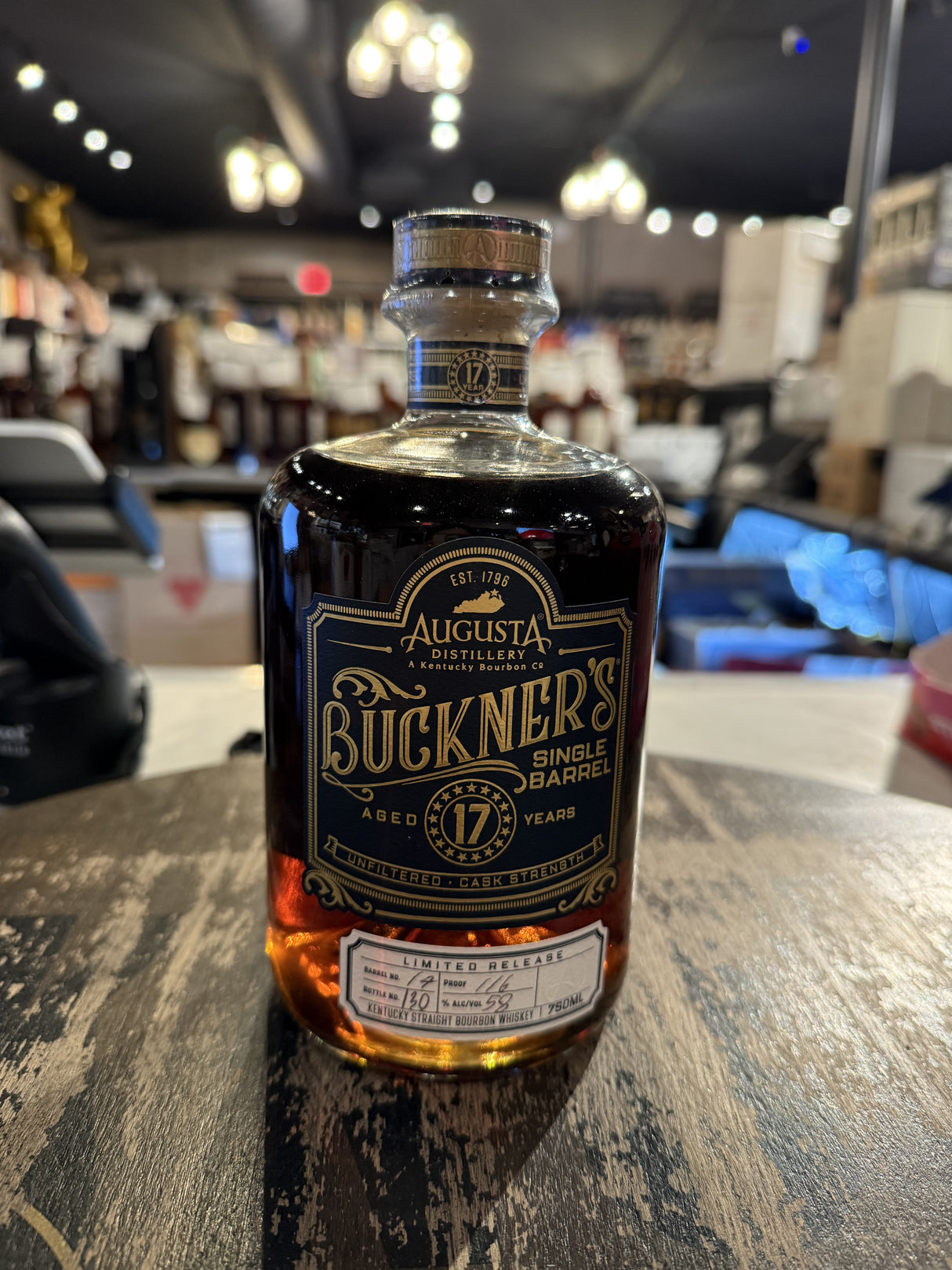 Augusta Distillery Limited Release 17 Years Old Buckner's Single Barrel Cask Strength Kentucky Straight Bourbon Whiskey