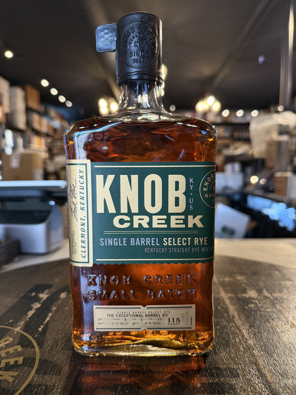 Knob Creek Single Barrel Rye "The Exceptional Barrel #3" 9 Years and 2 Month Hi Proof  Pick