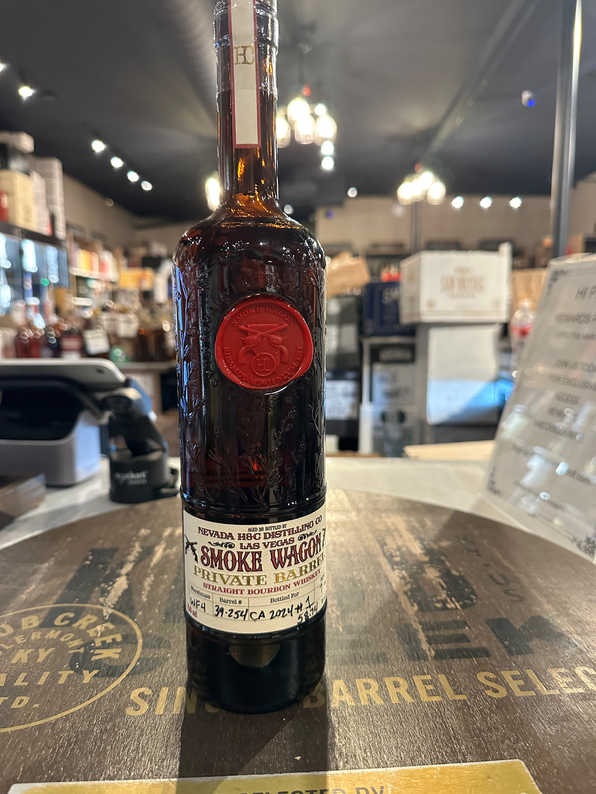 Smoke Wagon 7 Year Old Barrel Distributor Pick CA 2024 #1  Private Barrel Straight Bourbon Whiskey 750ml