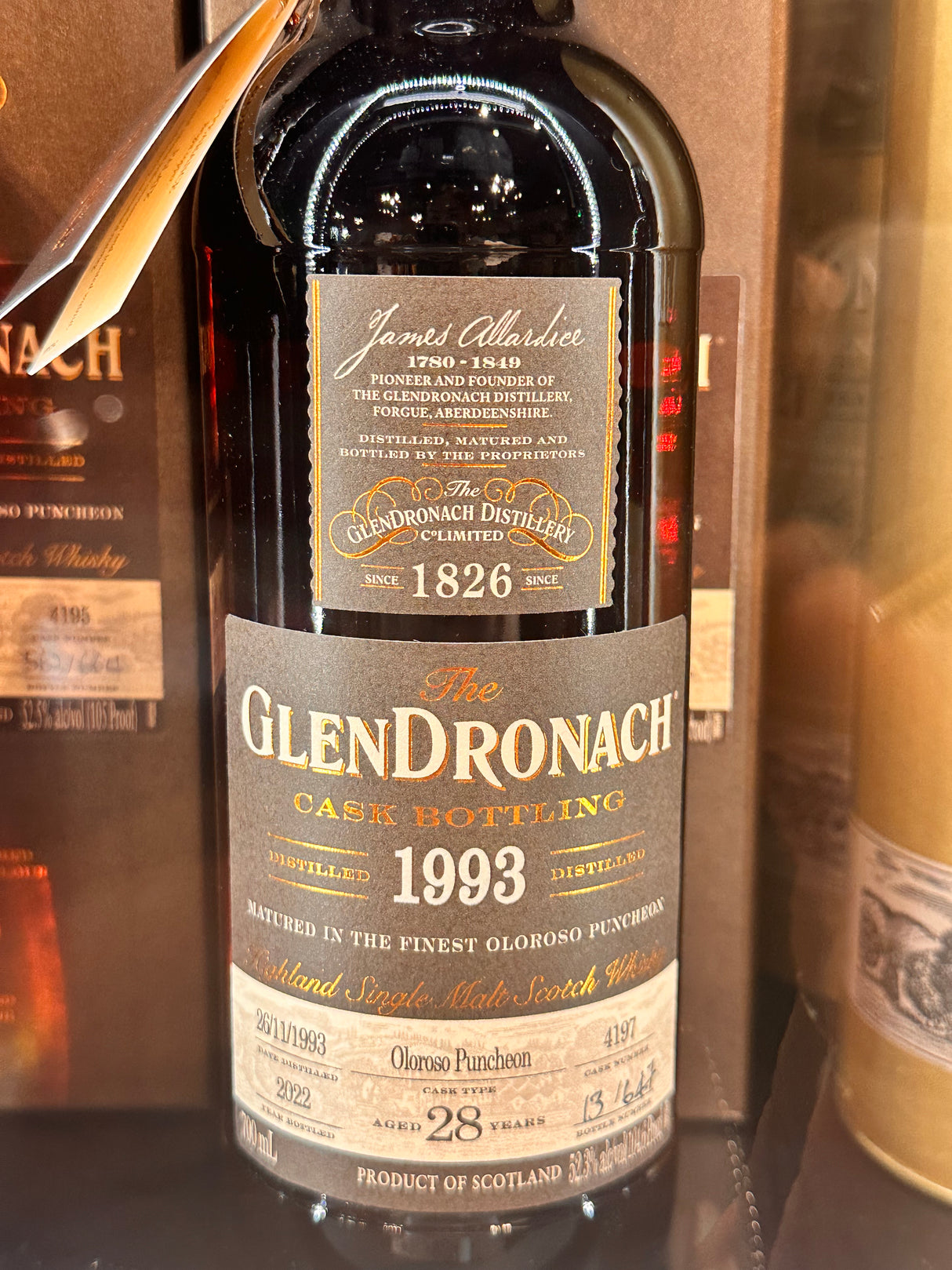 GLENDRONACH 1993 28 YEARS CASK 4197 104.6 PROOF