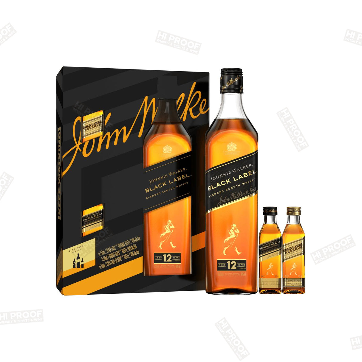 Johnnie walker black label limited gift pack 750ml W. 50ml 2bottle