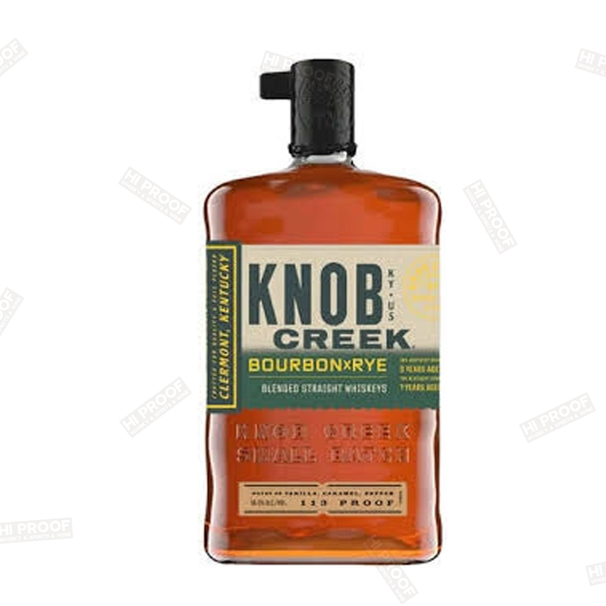 KNOB CREEK BOURBON X RYE BLENDED STRAIGHT WHISKEYS KENTUCKY 113 PROOF 750ML