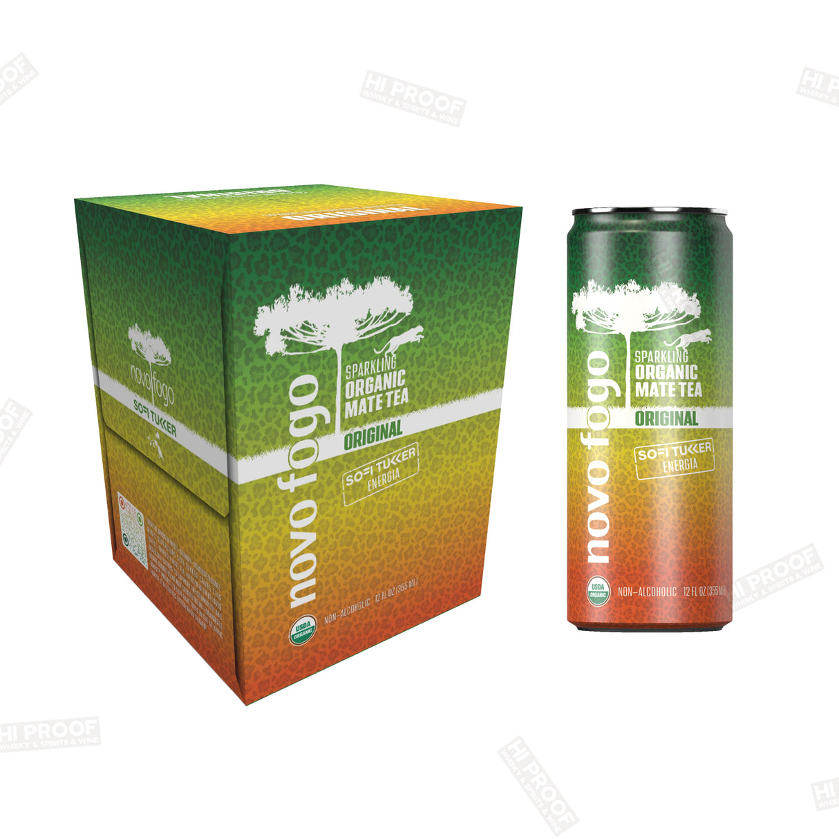 Novo Fogo ENERGIA Sparkling Organic Mate Tea - Original - 4-Pack