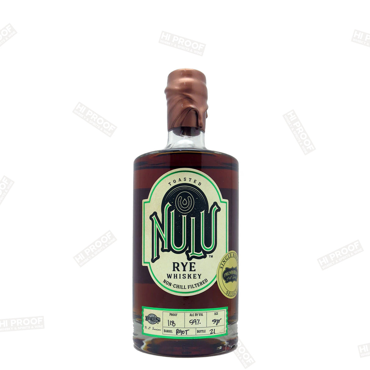 Nulu Toasted Rye Single Barrel Barrel Proof Straight Bourbon Whiskey 750mL