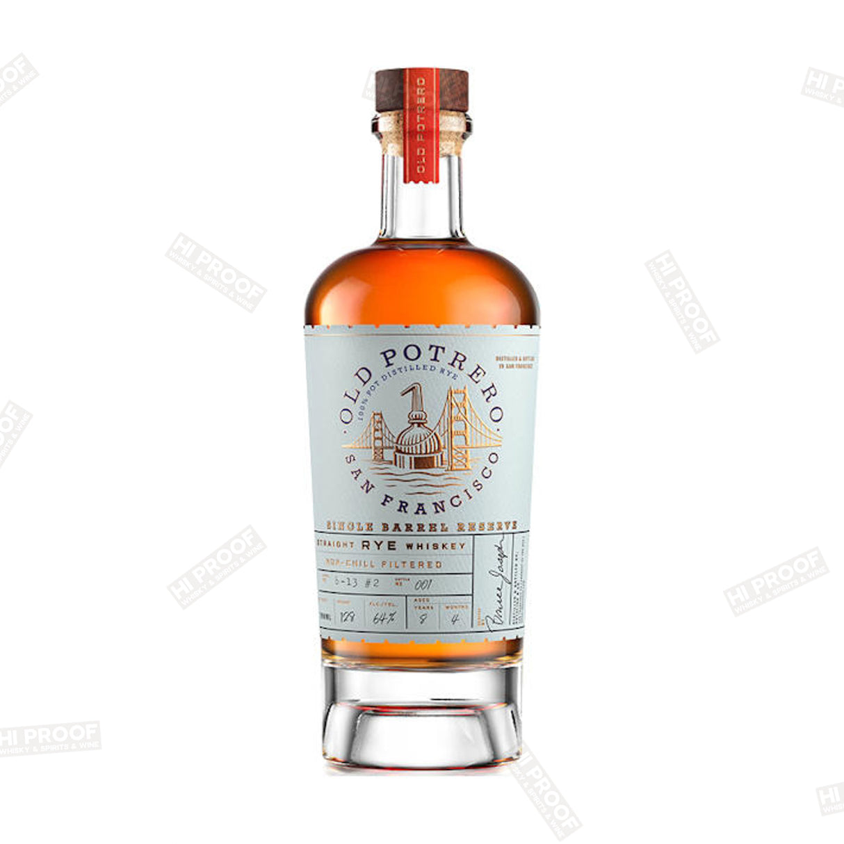 Old Potrero 8 Year Old Single Barrel Reserve Straight Rye Whiskey 700ml