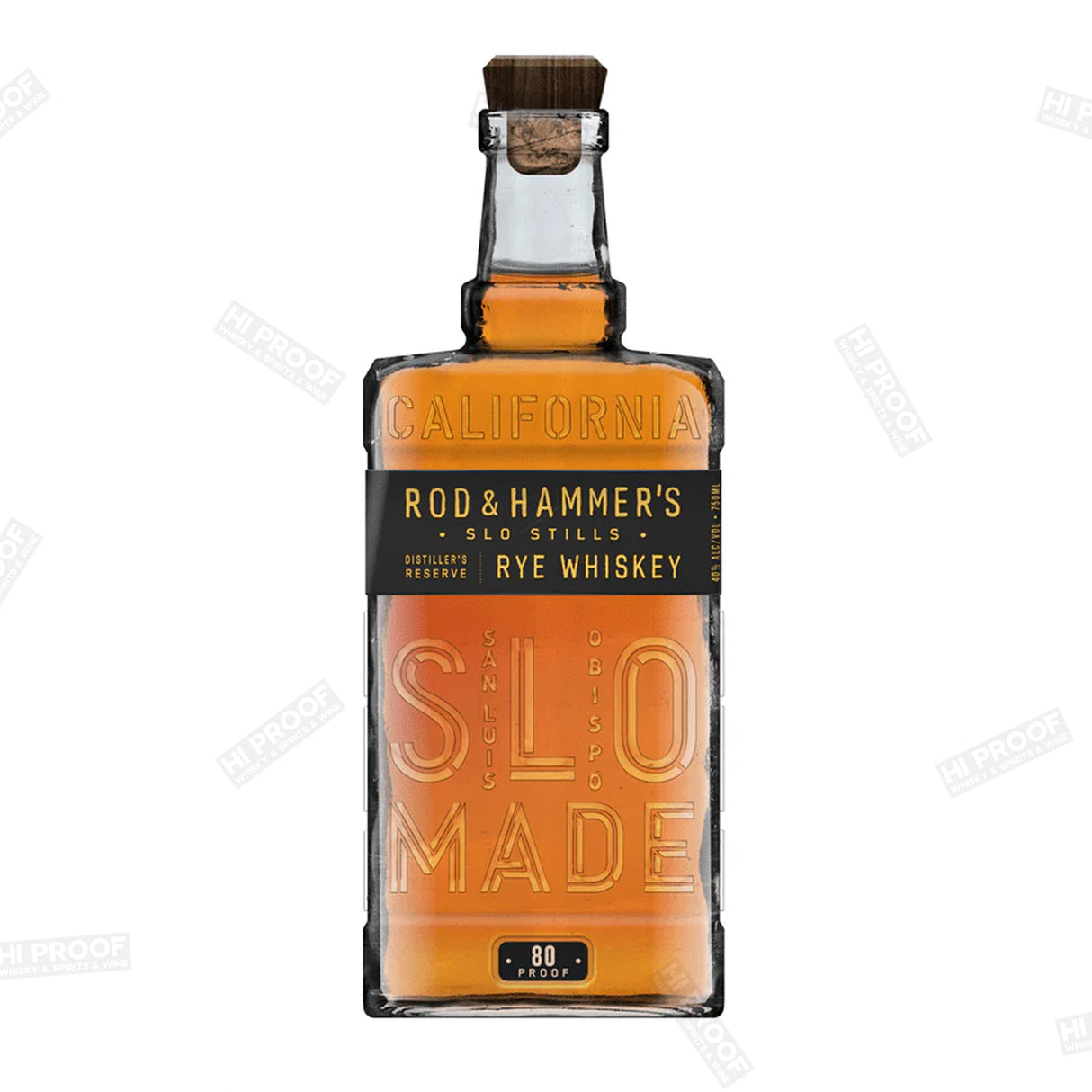 Rod & Hammer's SLO Stills Distiller's Reserve Rye Whiskey 80 Proof 750ml