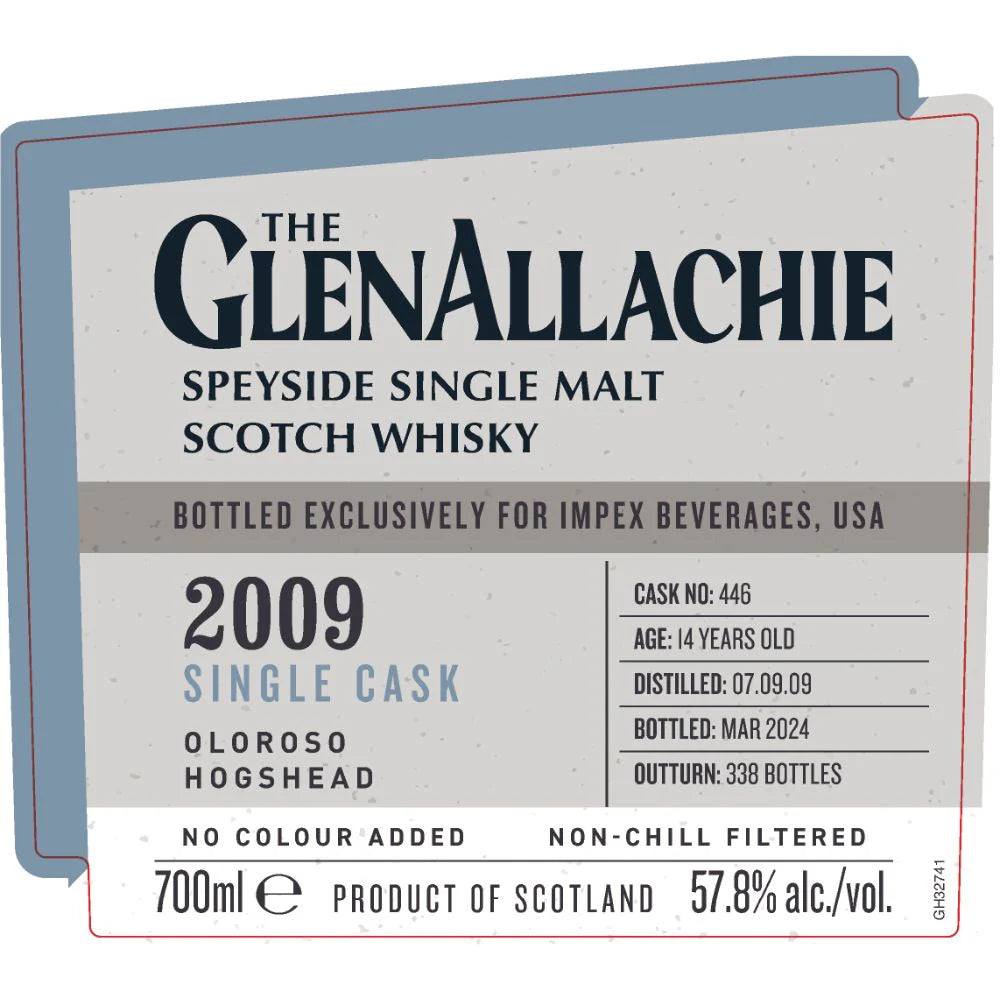 GlenAllachie 2009 Single Cask 14 years CASK #446