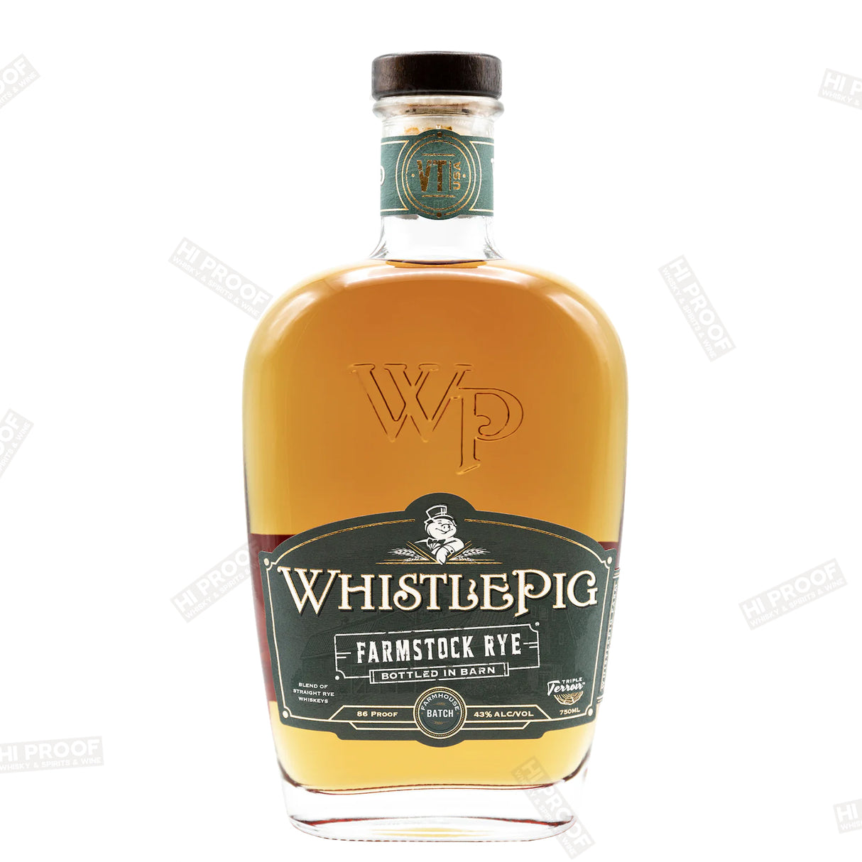 WHISTLEPIG FARMSTOCK RYE WHISKEY BOTTLED IN BARN VERMONT 750ML