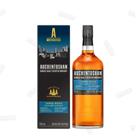 Auchentoshan Three Wood 750ML - Hi Proof - Auchentoshan