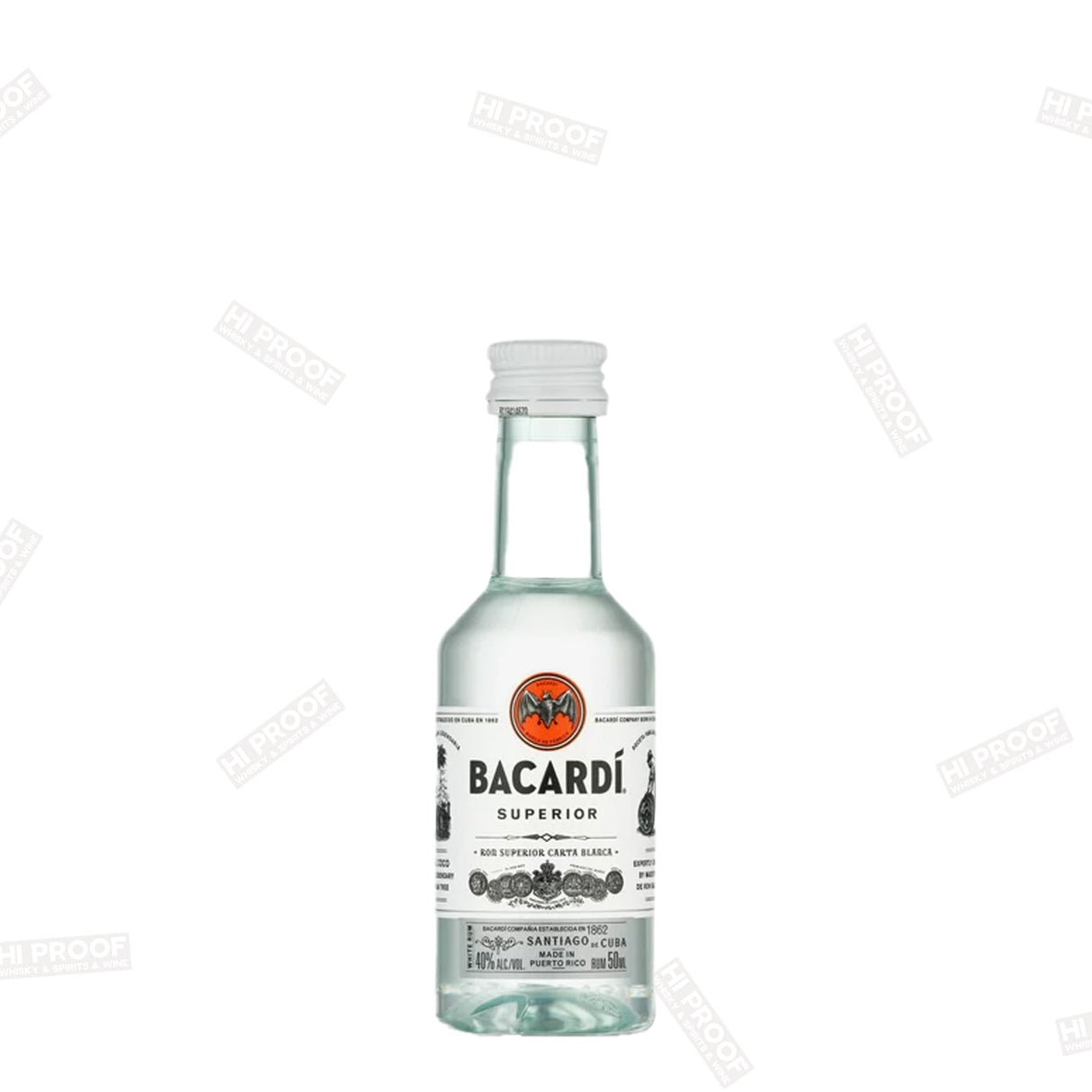 Bacardi Rum Superior White 50ml - Hi Proof - Hi Proof