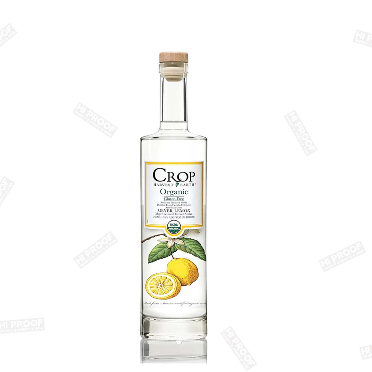 Crop Organic Meyer Lemon Vodka 750ml - Hi Proof - crop harvest