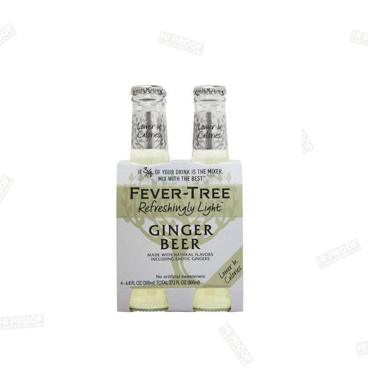 Fever-Tree Refreshingly Light Ginger Bottles - 4pk/6.8 fl oz - Hi Proof - Fever Tree