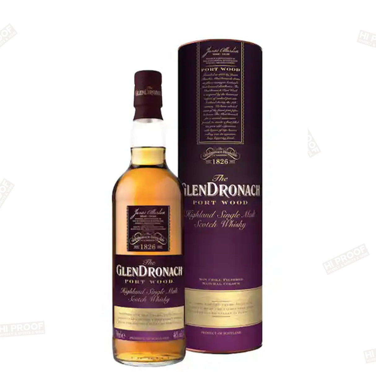 GLENDRONACH PORT WOOD 92P 750ML - Hi Proof - GLENDRONACH