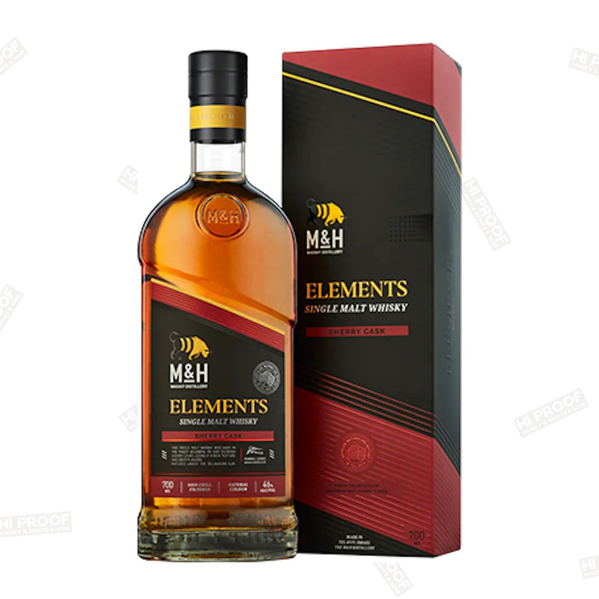 M & H DISTILLERY SHERRY ELEMENTS SINGLE MALT WHISKEY - 750ML - Hi Proof - M & H DISTILLERY